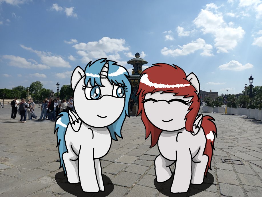 "Sunny day"
Kira and Nara are miyako based horses. They both really enjoy the summer heat! 

In Paris ot was like 24º C. It's the Perfect condition for both of them!