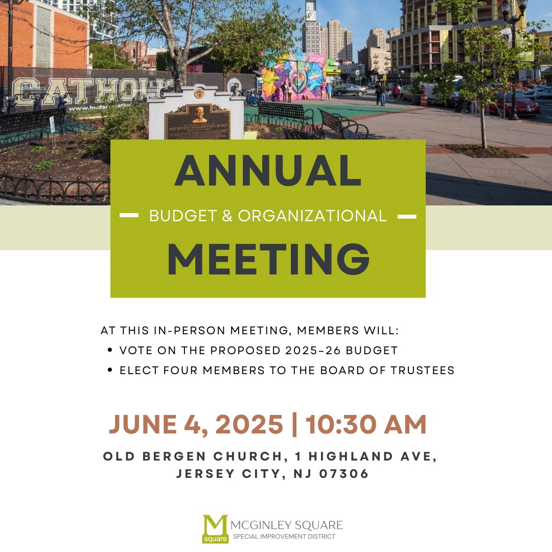 Join us for the 2025–26 Annual Budget &amp; Organizational Meeting 🗳️
📬 Can’t attend? Request an absentee ballot by June 3
👥 Want to join the Board? Submit your nomination by May 27 - Link in bio🔗 
*Only for MSSID business &amp; commercial property owners