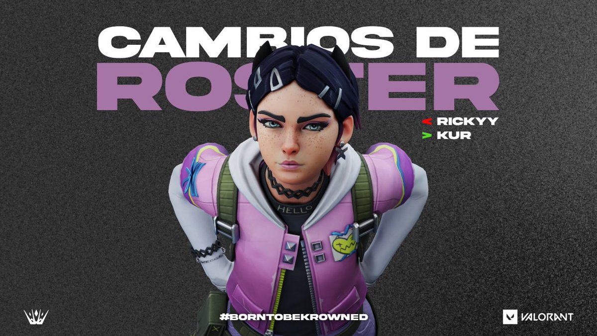 krownclub's tweet photo. 🩶 CAMBIOS DE ROSTER 🩶

Nos toca despedirnos de @17rickyy_, te agradecemos muchísimo haber podido jugar contigo. ¡Te deseamos lo mejor en el futuro!
Para completar el roster de nuevo, contaremos con @titoankurt como entry 🐐

Nos vemos hoy mismo en nada 🫡

#BornToBeKrowned https://t.co/nUsje6W05T