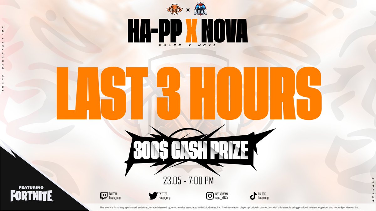 Novapractice_'s tweet photo. 300$ NOVA X @Happ_org  DUO CUP STARTS IN 3H! https://t.co/ZmbMt1YH65
