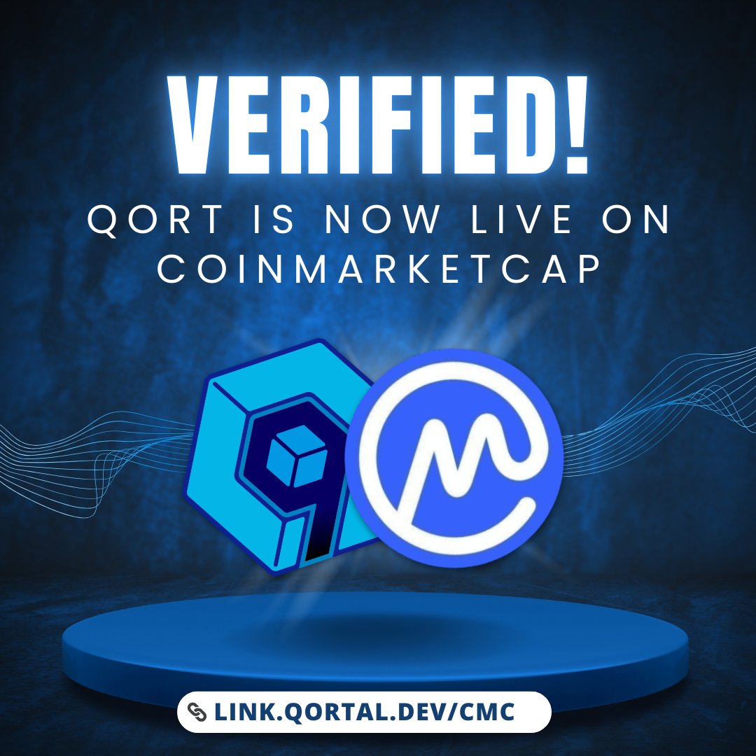 🚨 VERIFIED!

QORT is now officially listed on CoinMarketCap! ✅

This is a big visibility milestone for the Qortal ecosystem, and is just the beginning of the movement!

Check out the listing: link.qortal.dev/cmc

Let’s show the #Web3 world what real decentralization looks