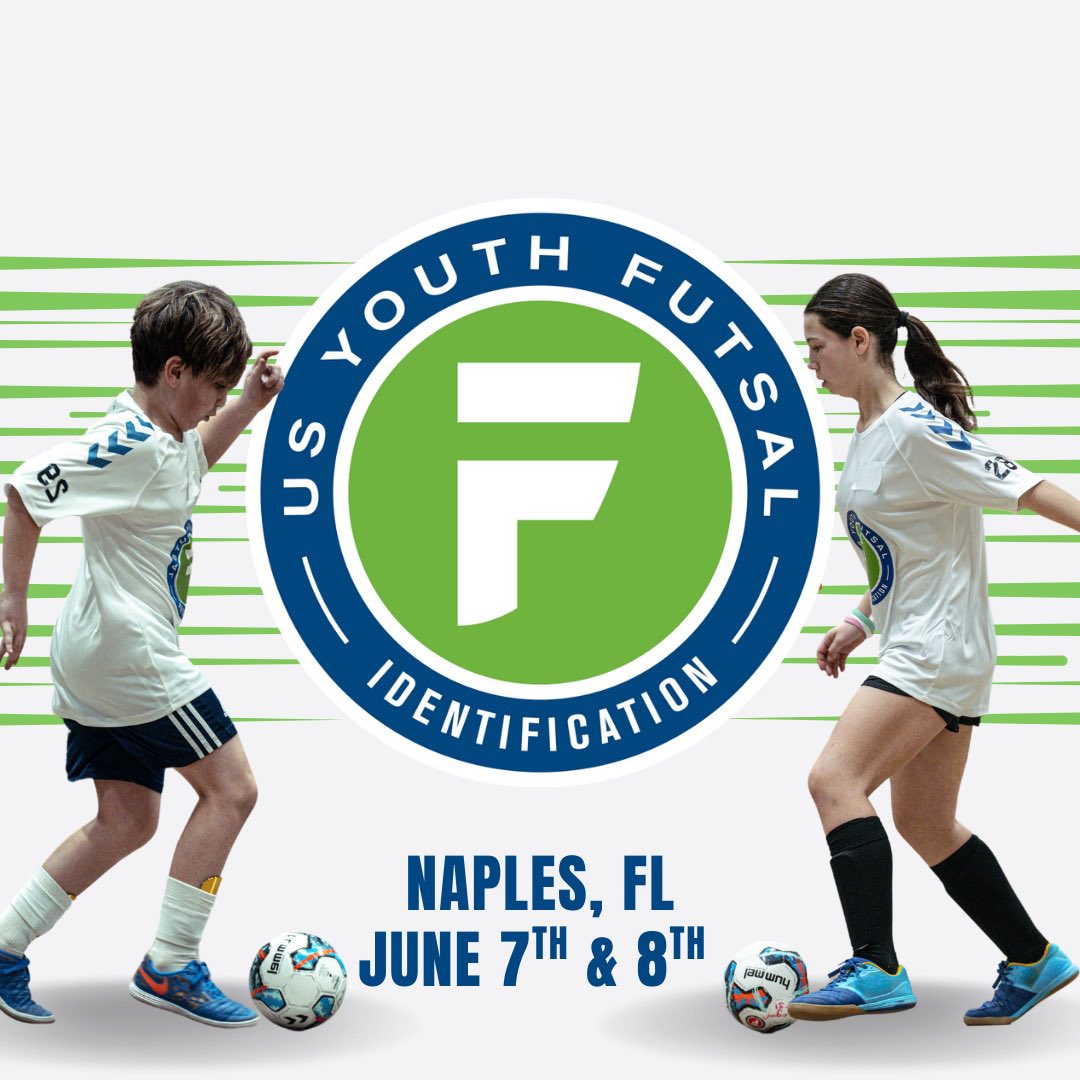 usyouthfutsal's tweet photo. Don't miss your chance to be a part of the USYF International Team. Register for your local Futsal ID via the link below.
Local to Naples? We'll be there June 7th & 8th
https://t.co/xS7Umq6Evi
#usyf #usyouthfutsal #futsalid #usyffutsalid https://t.co/5pyOk2uaZx