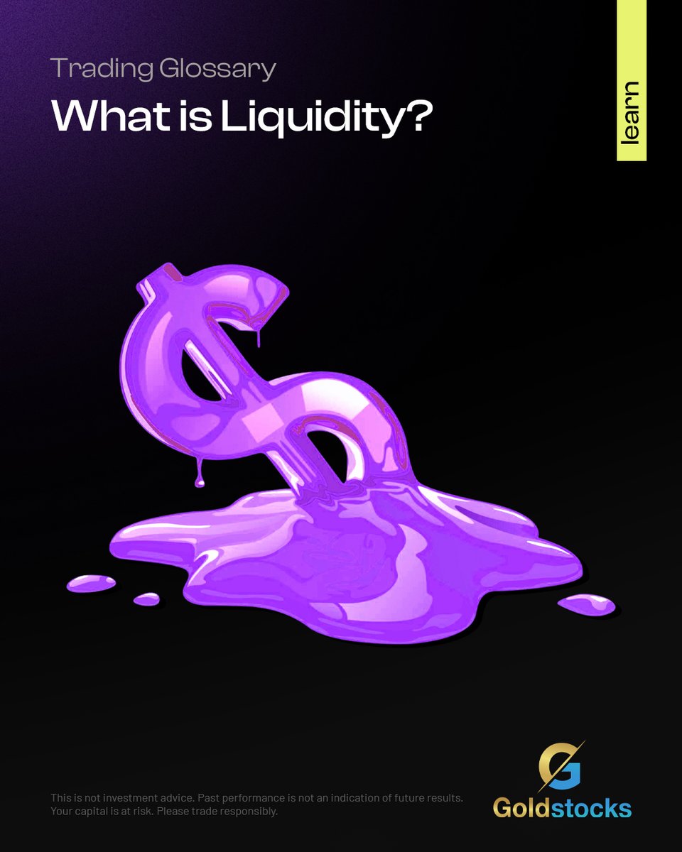 GoldStocksFX's tweet photo. Liquidity refers to how quickly and easily an asset can be bought or sold in the market without affecting its price.

💧 High Liquidity = Fast transactions + Stable prices
🔒 Low Liquidity = Slower trades + Bigger price swings

#TradingGlossary #LiquidityExplained #GoldstocksFX https://t.co/3o9cNubNh2