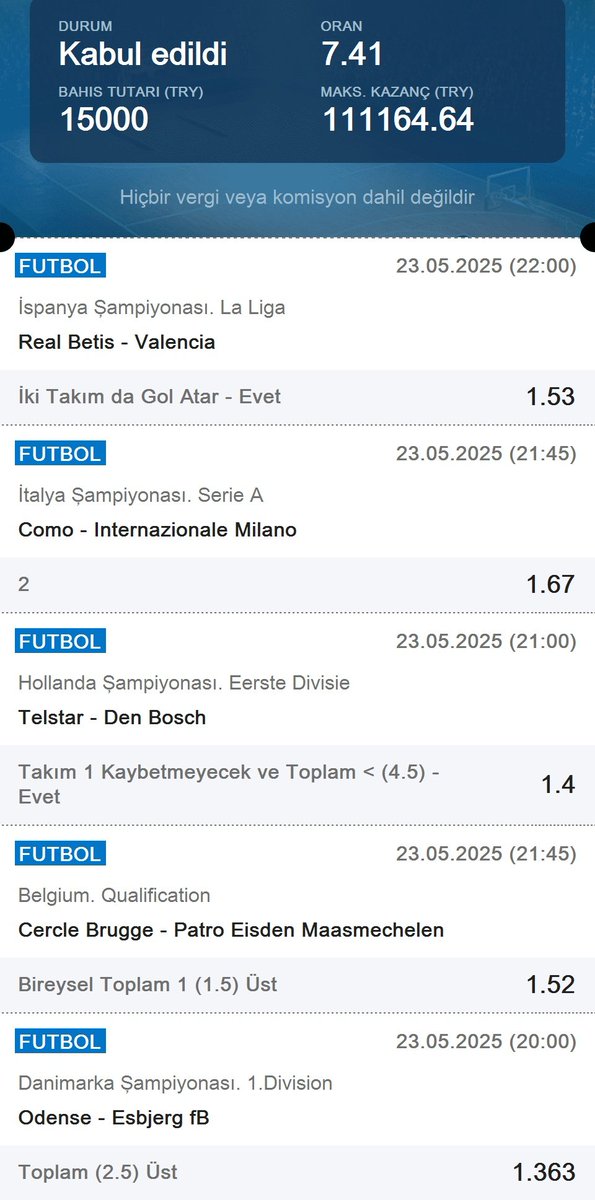 GÜNÜN KUPONU🔥

7.4X ---&gt; +100.000₺

Gelirse 10K'sını destek olanlara arasından dağıtırız.

Rt, yorum ve beğeni yapmayı unutmayın.

Bol Şanslar ❤️