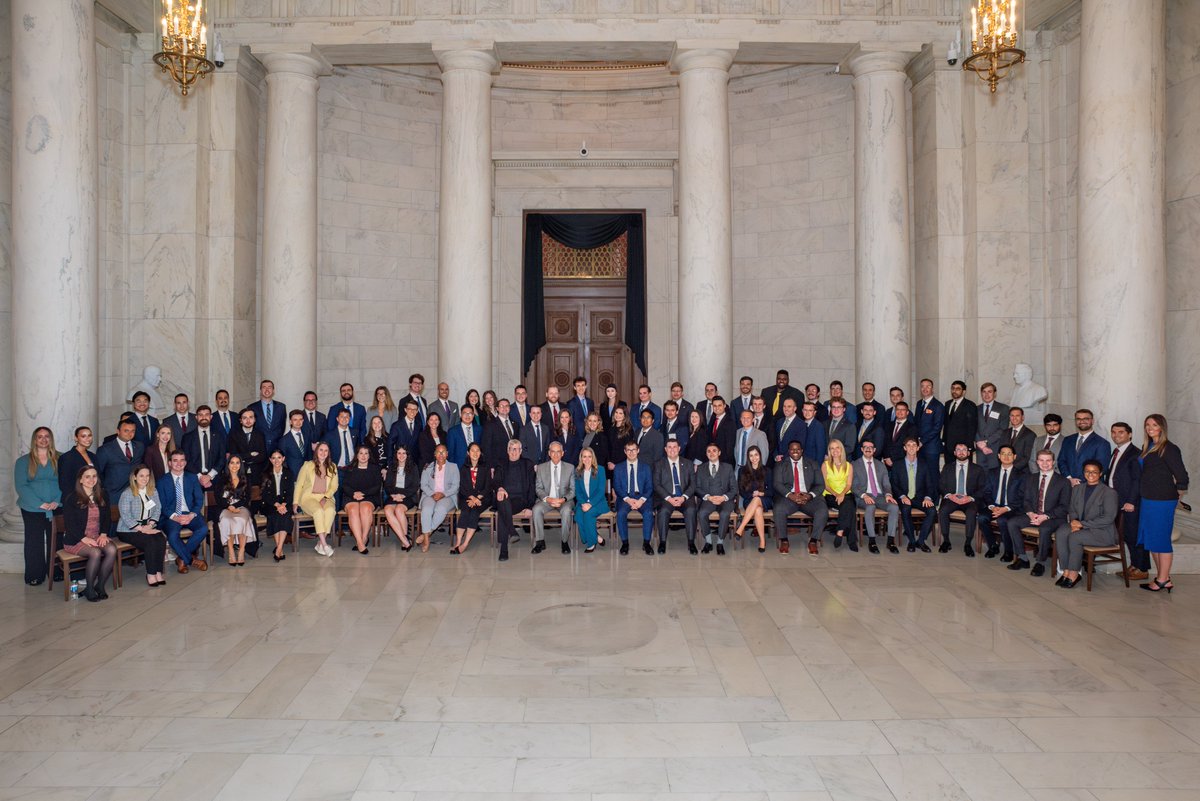 GUConstitution's tweet image. Our 2025 Originalism Summer Seminar participants had the extraordinary opportunity to visit the Supreme Court. It was one of the many highlights of the week.