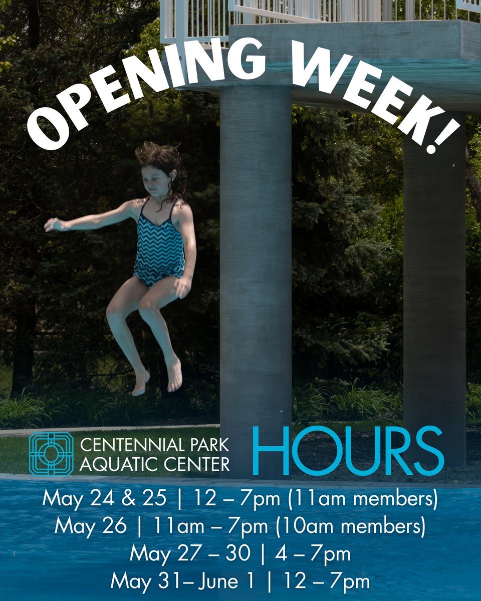 Jump in line, it's pool time! Centennial Park Aquatic Center opens this Saturday, May 24! Make sure to get you memberships at orlandpark.org/cpac!