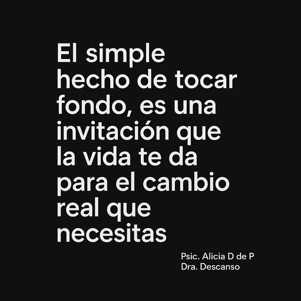 Cuando te vean tocando fondo... demuéstrales que sólo era para tomar impulso 

#PsicAliciaDdeP 
#DraDescanso® #coaching #Psicologia #Resiliencia
#DoctoraDescanso®  #Viernes #Buenosdias
#frases #Reflexiones