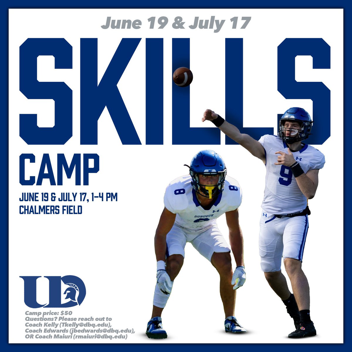 Coach___Kelly's tweet image. Juiced up for our camps this summer! Come get evaluated by our staff, compete against top high school talent from the Midwest, &amp;amp; get a chance to check out campus!! 

Sign up now:

udfootballcamps.com

#DAT