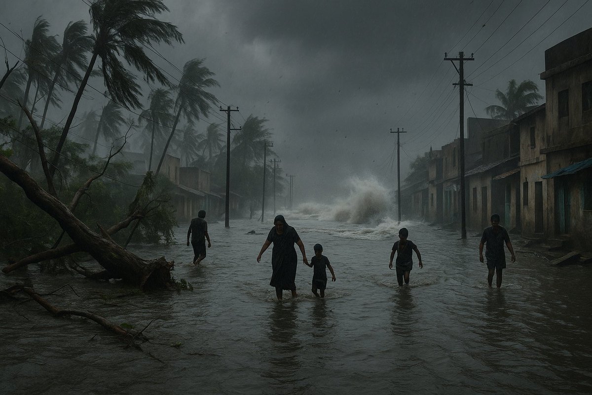 NewsAnchorX's tweet photo. 🚨 Gujarat faces severe monsoon fury! Torrential rains in Amreli, Veraval, and Surat lead to flooding, uprooted trees, and overflowing rivers. Residents are urged to stay safe and follow official advisories. #GujaratRains #Monsoon2025 #StaySafe #shakti #sakhti #Monsoon #CycloneShakhti