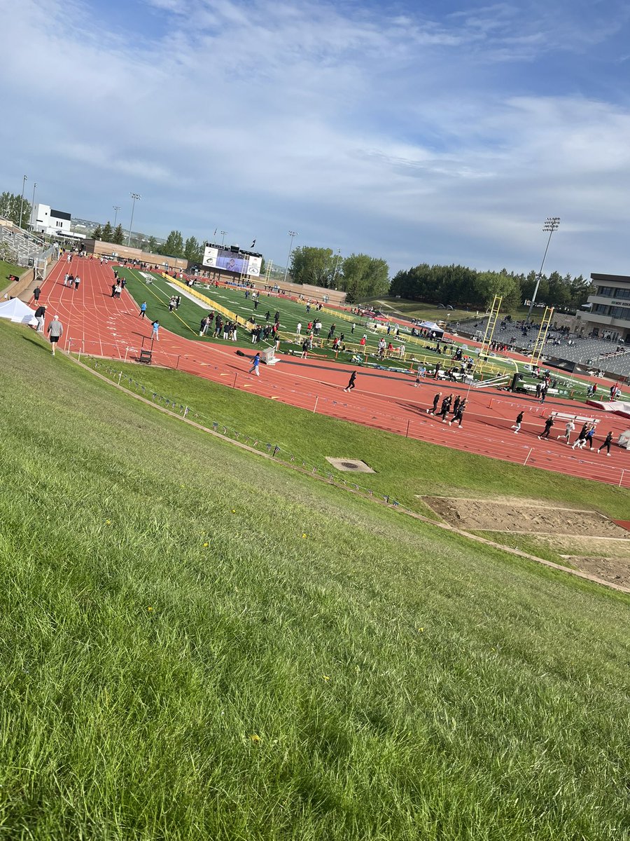 OstbyCoach's tweet photo. Day two at state track!! Have the 100, 200, and 4x100 prelims today! Let’s go Pirates!! https://t.co/Ycypw490OL