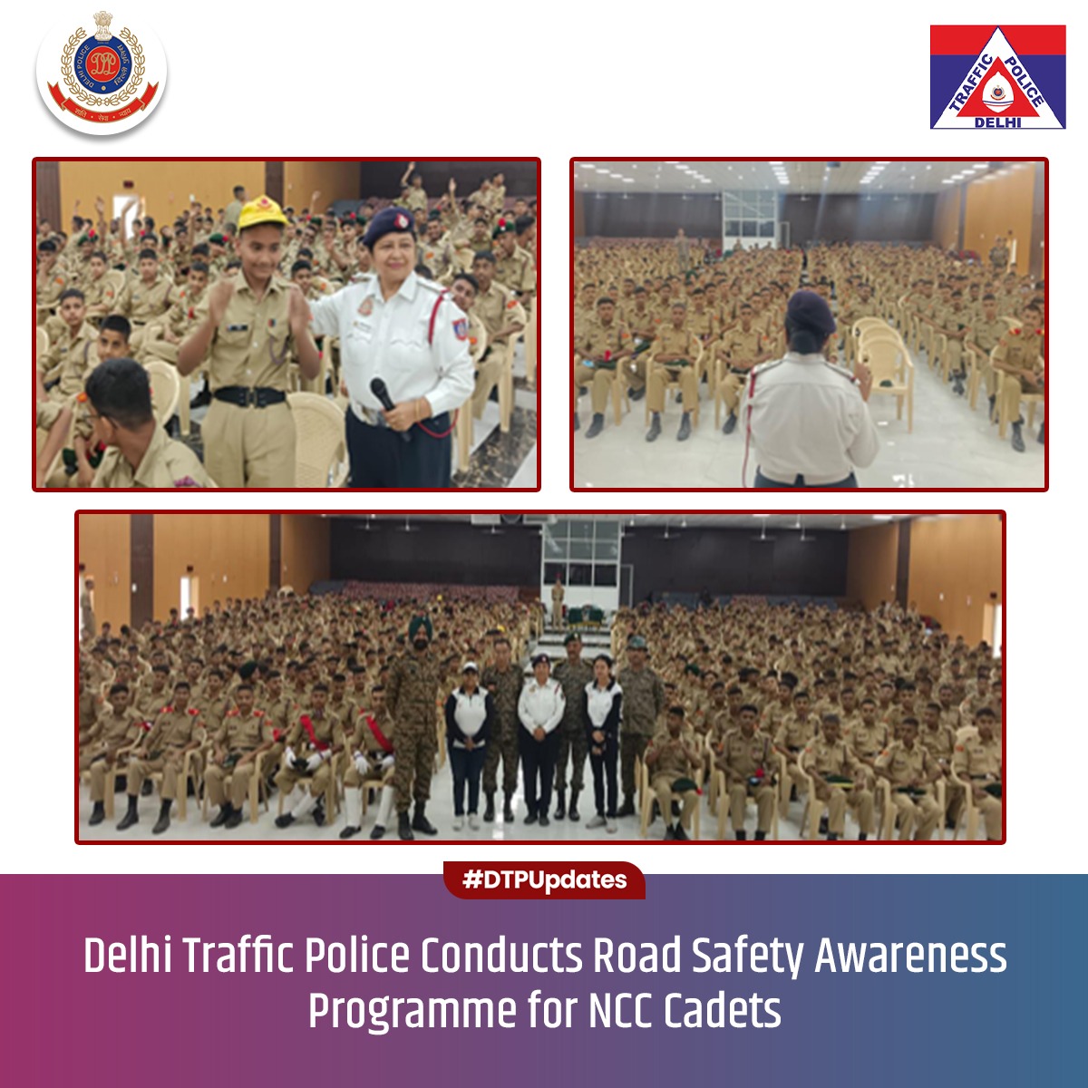 Over 650 NCC cadets participated in a large-scale road safety awareness programme held at the 4th Battalion Carriappa Parade Ground.

The cadets were sensitized on traffic rules, road discipline and the importance of safety—empowering them as responsible pedestrians and future
