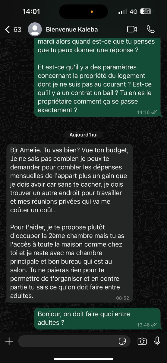 Sachez que je ne suis pas plus choqué que ça, c’est pas la première fois que je me retrouve dans ce genre de contexte pour du travail, pour du business, etc., mais maintenant j’ai juste décidé de dénoncer .