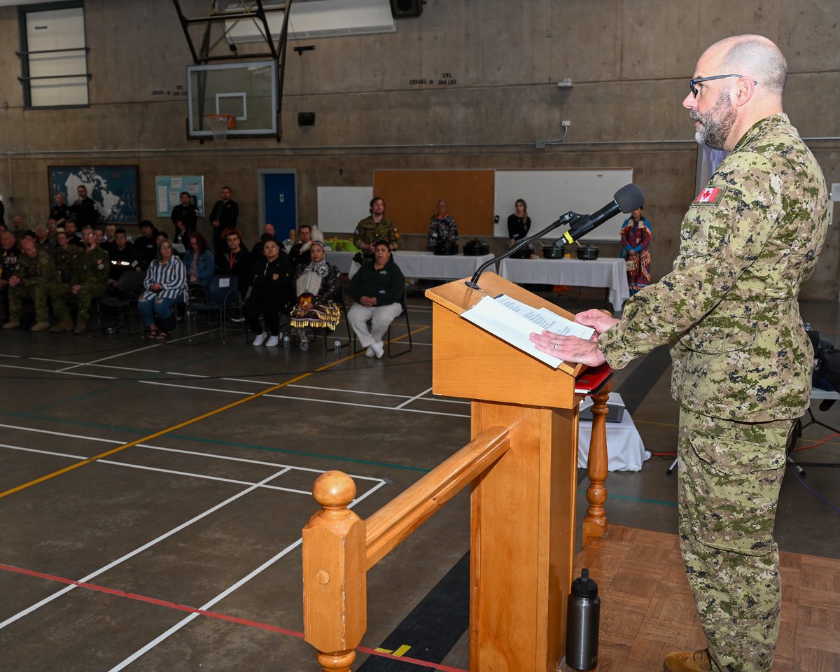 LGen Michael Wright, CCA/CAC (@army_comd_armee) on Twitter photo I was honoured to join the #IndigenousAwarenessWeek event at CFB Halifax. Grateful to have witnessed the DND/CAF Eagle Staff ceremony. Reconciliation must remain a priority as we support Indigenous soldiers in the <a href="/CanadianForces/">Canadian Armed Forces</a>. #IAW2025 I was honoured to join the #IndigenousAwarenessWeek event at CFB Halifax. Grateful to have witnessed the DND/CAF Eagle Staff ceremony. Reconciliation must remain a priority as we support Indigenous soldiers in the <a href="/CanadianForces/">Canadian Armed Forces</a>. #IAW2025