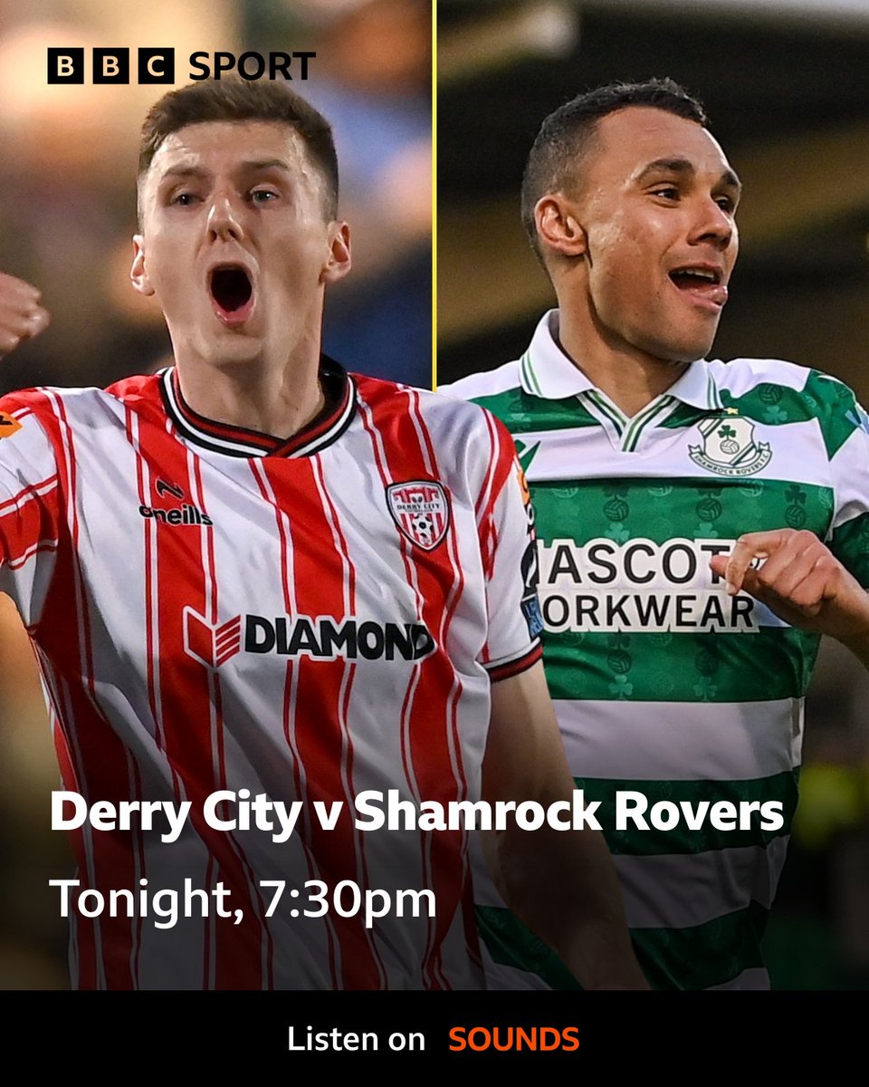 BBCSPORTNI's tweet image. A chance for the Candystripes to gain ground on the league leaders.
Listen live on BBC Radio Foyle and BBC Sounds from 7:30pm 🎙
Follow live text updates on the BBC Sport website and app 📲
#BBCFootball
