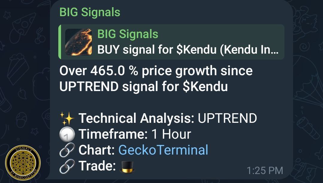 FixeraAI's tweet photo. The best Utility in #Crypto - Big Signals is printing trading signals for our Users 👀

$CNCT has 9 utilities already and below you see the use of one of them. ⚡️

Only the last few days ⬇️ 

$CTRL 100% after Signal 
$OPTR 170% after Signal 
$GURU 95% after Signal 
$Kendu 465% after Signal
$DeAI 120% after Signal 

Our product has printed 100s of them and has proven itself ✅

Thousands of users in hundreds of different groups already 🌎 

Start using now: 

https://t.co/ctNBWfpWkH

You need to hold $CNCT to use the BOT 🤖