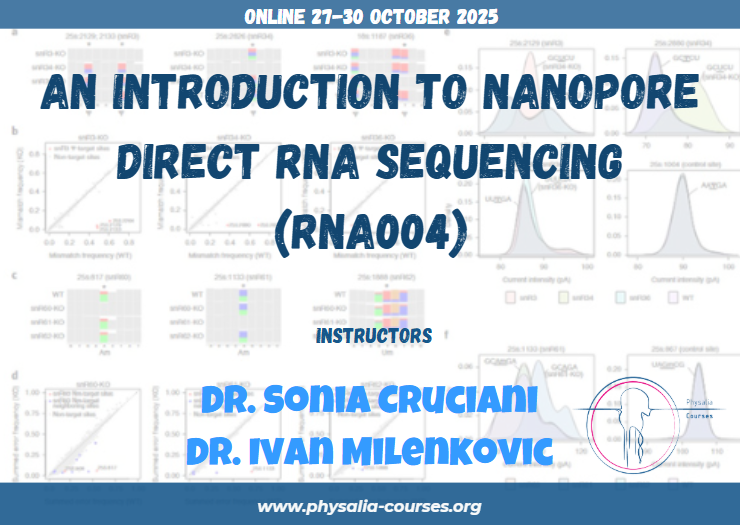 Physalia-courses@ONLINE (@physacourses) on Twitter photo Registration is now open for the next edition of the course "An introduction to <a href="/nanopore/">Oxford Nanopore</a> direct RNA Sequencing " with Sonia Cruciani (EPFL) & Ivan Milinkovic (<a href="/CRGenomica/">Centre for Genomic Regulation (CRG)</a>)
This year's edition will focus on the new RNA004 chemistry.
physalia-courses.org/courses-worksh… Registration is now open for the next edition of the course "An introduction to <a href="/nanopore/">Oxford Nanopore</a> direct RNA Sequencing " with Sonia Cruciani (EPFL) & Ivan Milinkovic (<a href="/CRGenomica/">Centre for Genomic Regulation (CRG)</a>)
This year's edition will focus on the new RNA004 chemistry.
physalia-courses.org/courses-worksh…