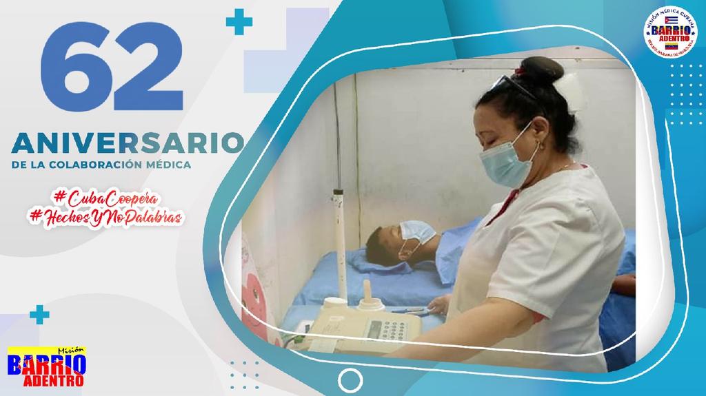 62 Aniversario de la Colaboración Médica Cubana
#Hechosynopalabras 
#CubaCoopera 
<a href="/cdi_manga/">CDI Villa la manga</a> 
<a href="/Cubacooperabol2/">Brigada Médica 🇨🇺 Bolívar🇻🇪</a> 
<a href="/cubacooperaven/">Brigada Médica Cubana en Venezuela</a>