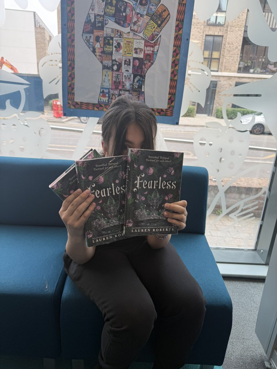 There was extreme joy in the library today when Lauren Robert's copies of "Fearless" were delivered. As you can see, the students had been eagerly waiting for this moment!