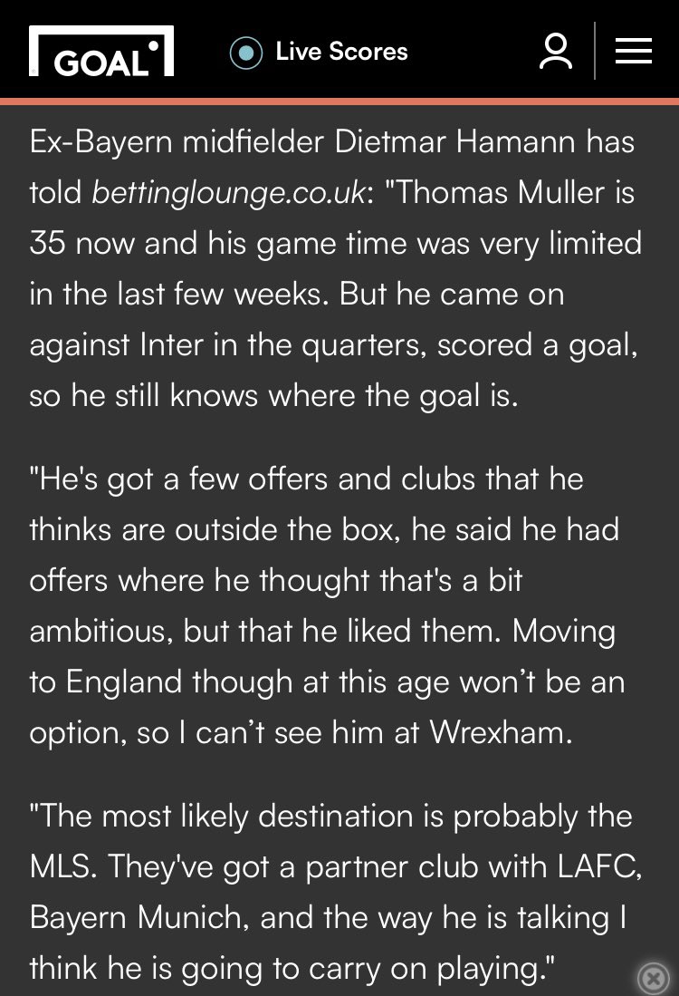 craigyjones17's tweet image. A bit of disappointing news for Wrexham fans today.
Former German midfielder Didi Hamann feels that Thomas Müller won’t be joining Wrexham, and will instead head to LA.
It appears the pull of Poundbakery, The Long Pull and Home Bargains having its own cafe just wasn’t enough 😕