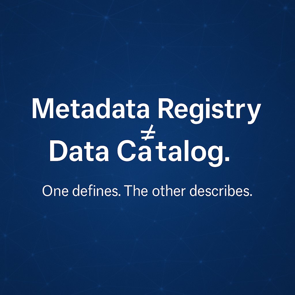 InfoLibCorp's tweet photo. Everyone talks about 𝒅𝒂𝒕𝒂 𝒄𝒂𝒕𝒂𝒍𝒐𝒈𝒔.
Few start with 𝐦𝐞𝐭𝐚𝐝𝐚𝐭𝐚 𝐫𝐞𝐠𝐢𝐬𝐭𝐫𝐢𝐞𝐬 — the real foundation.
🔗 https://t.co/mgNNgGUQgi
#MetadataGovernance #DataStandards #ISO11179 https://t.co/S7UBKvJUac