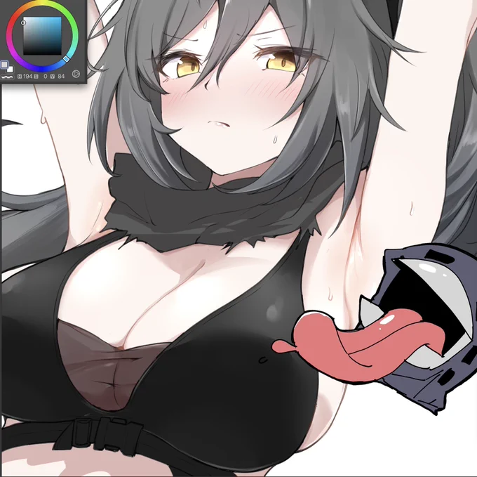 ワキ塗るの楽しいペロね 
