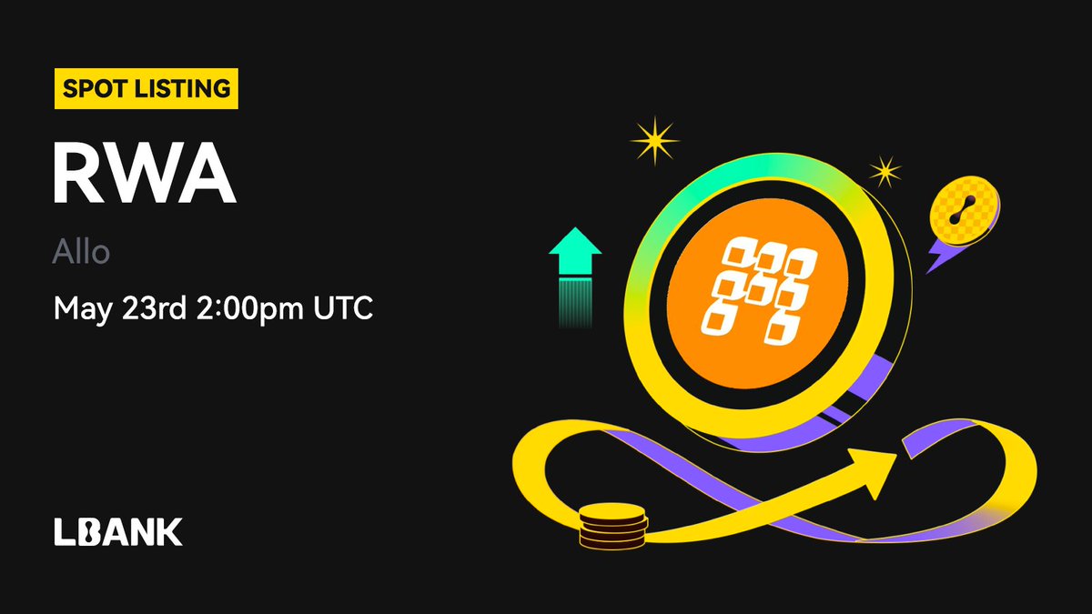 🎉 New #listing

🌟 $RWA (Allo) will be listed on LBank! <a href="/allo_xyz/">ALLO</a> 

Allo is building the world's first tokenized stock trading platform

❤️ Details: is.gd/cYFZGB