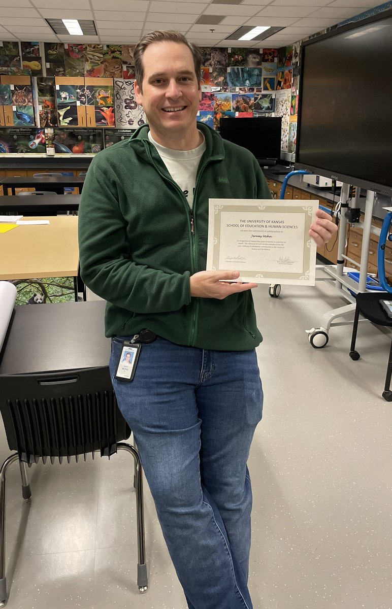 Congratulations, Mr. Mohn on 25 years in education! We are so glad that KU recognized your commitment to teaching &amp; that we can too.