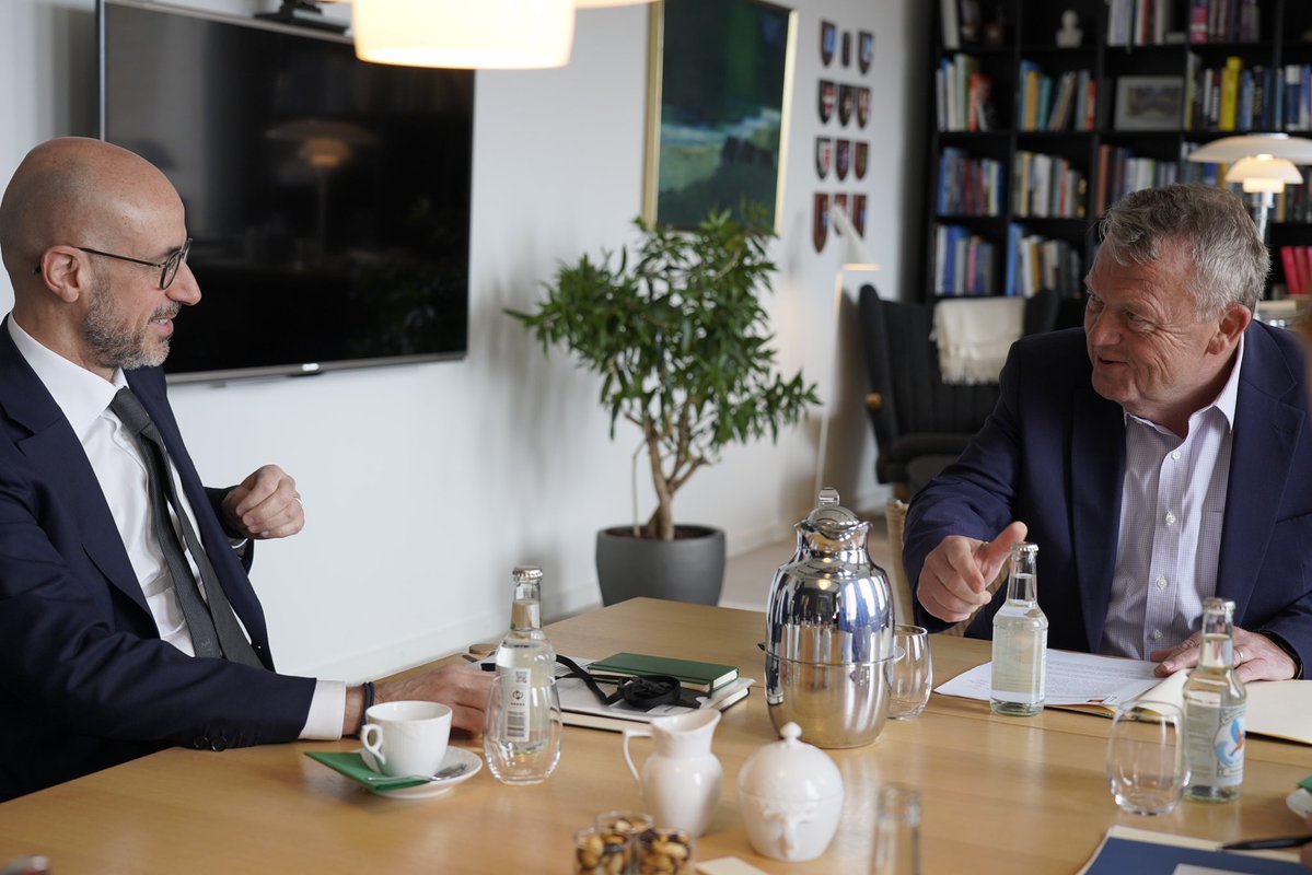 Denmark MFA 🇩🇰 (@danishmfa) on Twitter photo FM <a href="/larsloekke/">Lars Løkke Rasmussen</a>: "Denmark is a firm supporter of the International Criminal Court. It's independence and impartiality is essential. Pleased to receive Vice President Aitala today. The Court plays a vital role in a time where international rules are under pressure." <a href="/IntlCrimCourt/">Int'l Criminal Court</a> FM <a href="/larsloekke/">Lars Løkke Rasmussen</a>: "Denmark is a firm supporter of the International Criminal Court. It's independence and impartiality is essential. Pleased to receive Vice President Aitala today. The Court plays a vital role in a time where international rules are under pressure." <a href="/IntlCrimCourt/">Int'l Criminal Court</a>