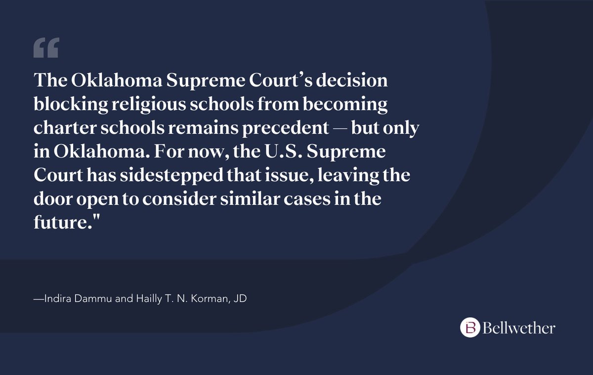 bellwetherorg's tweet photo. What does yesterday's Supreme Court deadlock mean?

Hailly T.N. Korman and Indira Dammu broke down the implications of the split decision in a new blog post. 

(Link in reply) https://t.co/6SOt31jzgk