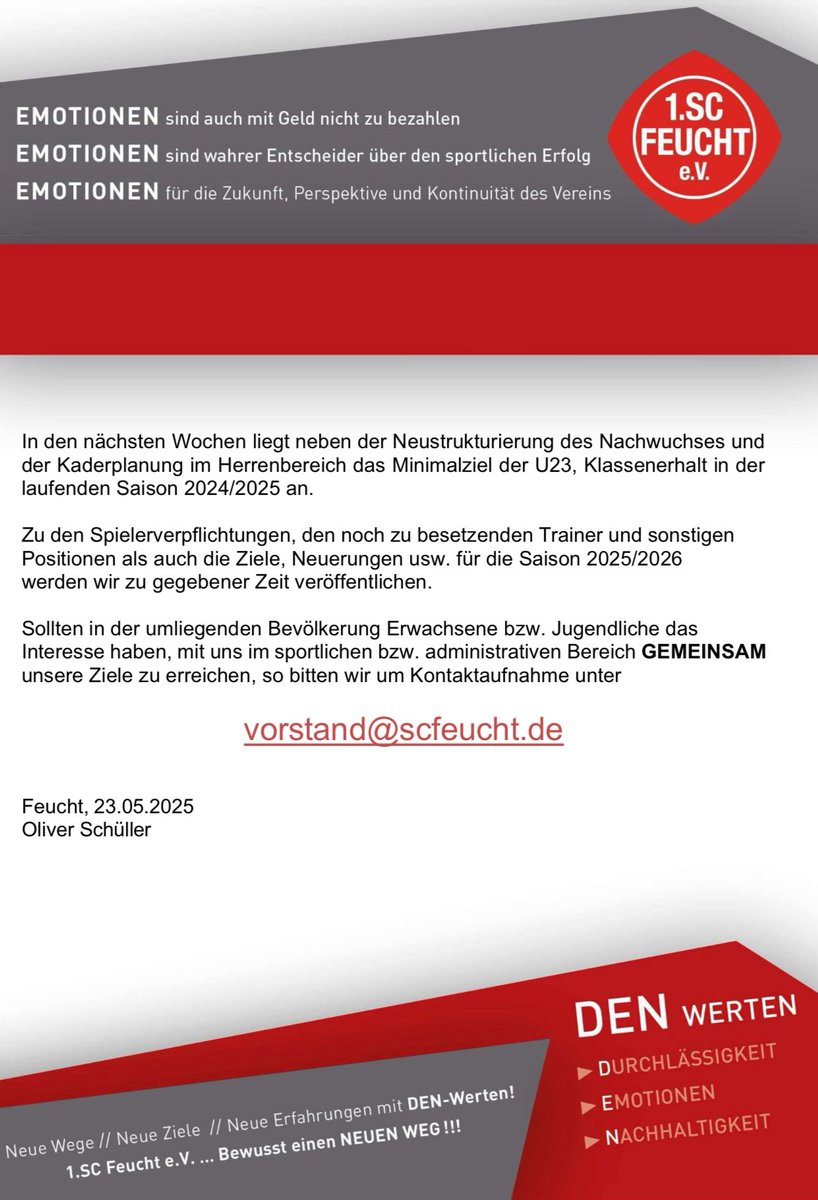 Neuigkeiten 

#fussball #fußball #jugendfussball #pressemitteilung