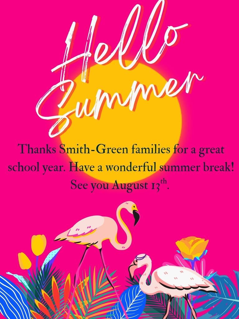 Have a wonderful and safe summer break!