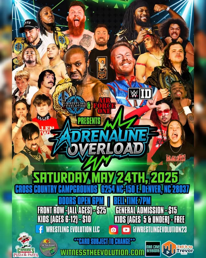 This Saturday I'll be in Denver, North Carolina for Wrestling Evolution. 

#BrettyCrocker will have chocolate chip cookies and caramel Corn Pops to purchase to snack on during the event 

#SupportIndependentWrestling