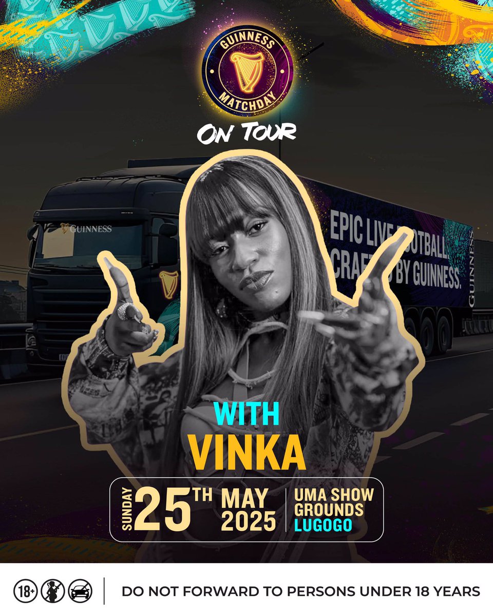 LaxConcepts's tweet photo. Come witness the GRAND FINALE of @PremierLeague Season LIVE  at the  #GuinnessMatchday Tour 2025 🎶 .@IamVinka performing LIVE and @deejaybugy spinning hottest tracks

Date: 25th May 2025 
Location:@newsUMA 

#GuinnessMatchday2025 #PremierLeagueFinale #VinkaLive #DjBugy https://t.co/KyeLTYiu9s