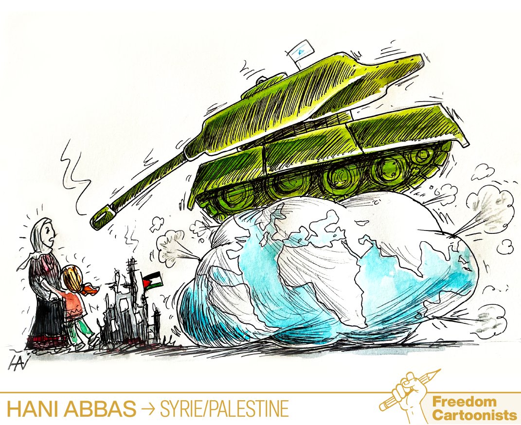 Freedom Cartoonists (@freedomcartoons) on Twitter photo CARTOON OF THE WEEK — Le #DessinDeLaSemaine du journal <a href="/LeTemps/">Le Temps</a>, par Hani Abbas 🇸🇾 #Syrie et 🇵🇸 #Palestine, choisi par <a href="/chappatte/">Dessins de Chappatte</a> avec la collaboration de <a href="/CartooningPeace/">Cartooning for Peace</a> et <a href="/freedomcartoons/">Freedom Cartoonists</a>.
➡️ letemps.ch/dessin-de-la-s…
#Gaza #Israel #war #civilians #destruction CARTOON OF THE WEEK — Le #DessinDeLaSemaine du journal <a href="/LeTemps/">Le Temps</a>, par Hani Abbas 🇸🇾 #Syrie et 🇵🇸 #Palestine, choisi par <a href="/chappatte/">Dessins de Chappatte</a> avec la collaboration de <a href="/CartooningPeace/">Cartooning for Peace</a> et <a href="/freedomcartoons/">Freedom Cartoonists</a>.
➡️ letemps.ch/dessin-de-la-s…
#Gaza #Israel #war #civilians #destruction