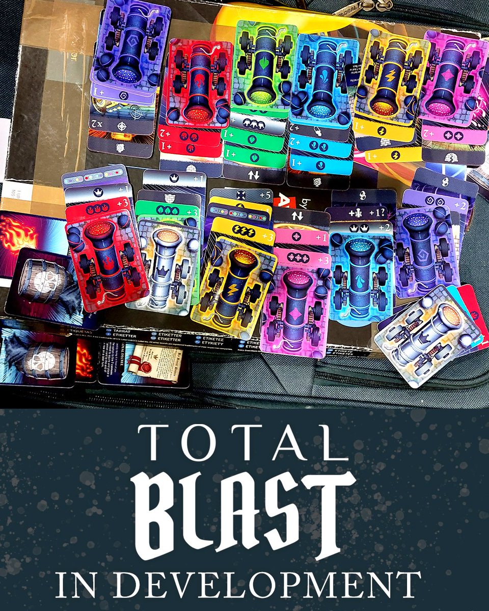 BenKrefta's tweet photo. A quiet moment at London Comic Con = perfect time for a Total Blast test game!
One day, I hope I’m not just playing behind the booth -but selling the game out front.
#ComicCon #GameDev #IndieGame #TotalBlast #CardGame #WorkInProgress https://t.co/IYYG6dx3lC