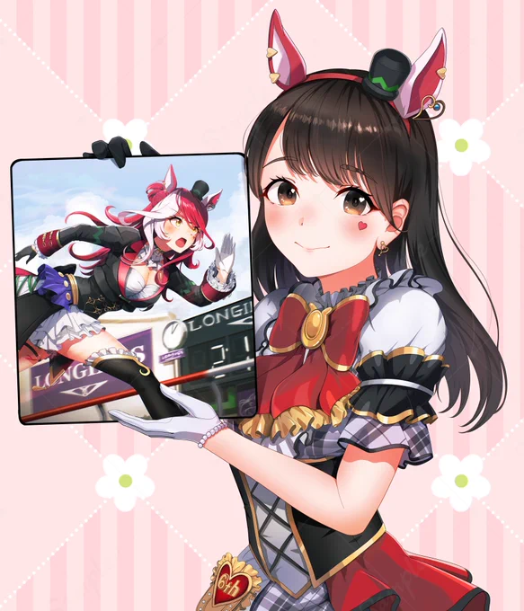 この度ラヴズオンリーユー役、久保田未夢さんのフラスタイラストを描かせていただきました〜!#ウマ娘6th #久保田未夢 #ラヴズオンリーユー 