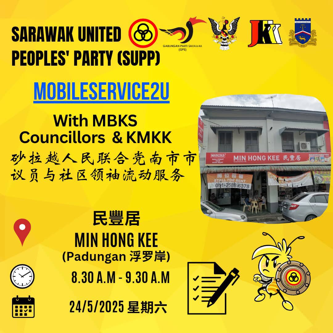simkuihian's tweet photo. 🐝Come join our busy bees Mobile #Service2U @ Kopitiam this weekend. 

Because wherever we serve you, that’s our office. All are welcome.  No appointments needed.

#SarawakFirst
#jagasarawakbait2

Skh🐝 https://t.co/vAGTbh8pWo