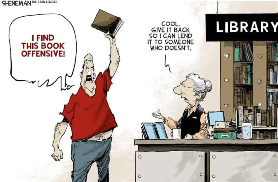SupportHBPL's tweet photo. Public libraries should be spaces that are welcoming and inclusive for all, regardless of their religious beliefs or political views. But a noisy bunch of "residents" in Huntington Beach Public Library disagree. Vote YES on A and B by June 10 to protect our library from politicians.