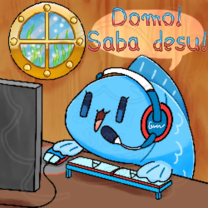 SecretSharkClub's tweet photo. Domo!

#samekosaba #vtuber #anime https://t.co/zKnsQwIqXo