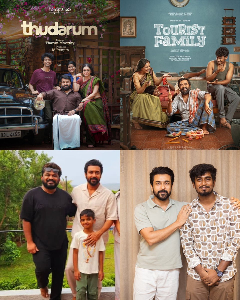 α∂αяsн тρッ (@adarshtp_offl) on Twitter photo This week, despite his tight movie shooting schedule, <a href="/Suriya_offl/">Suriya Sivakumar</a> na took the time to watch 'Thudarum' and 'Tourist Family' and even congratulated the team behind films.
My man never failed to appreciate young talents... Gem na nee 💎🤍
NB: both Directors are His Fans 🔥 This week, despite his tight movie shooting schedule, <a href="/Suriya_offl/">Suriya Sivakumar</a> na took the time to watch 'Thudarum' and 'Tourist Family' and even congratulated the team behind films.
My man never failed to appreciate young talents... Gem na nee 💎🤍
NB: both Directors are His Fans 🔥