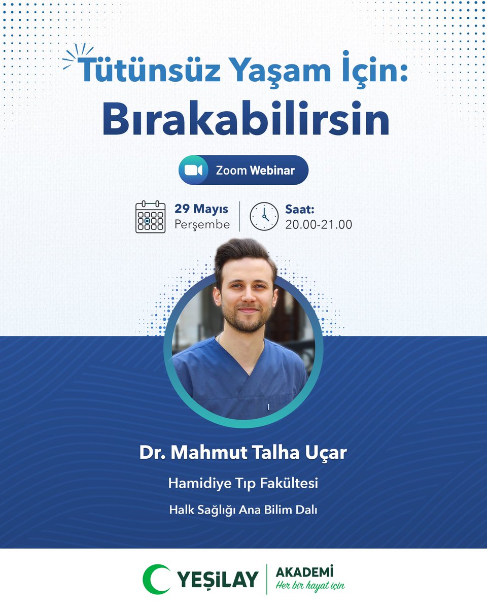 Tütünsüz bir yaşam mümkün!

31 Mayıs Dünya Tütünsüz Günü kapsamında düzenlediğimiz webinarda, Dr. Mahmut Talha Uçar ile tütün endüstrisinin pazarlama taktiklerinden bağımlılıktan korunma yollarına, elektronik sigaranın risklerinden sigarayı bırakma yöntemlerine kadar geniş bir
