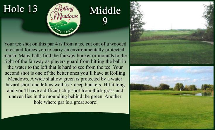 Today on Fairway Friday's we feature Hole #13 (Middle 9), Par 4.

What's your best score on this hole? Tell us in the comments. 

⛳ #FairwayFriday🏌️ #RollingMeadowsGolf 🌱 #PureFairways 🏆 #BestRoundEver
📍 #FondDuLacGolf 🔥 #TeeItUp 💬 #ShareYourScore 🎯 #OnTheGreen🏌️#GolfLife