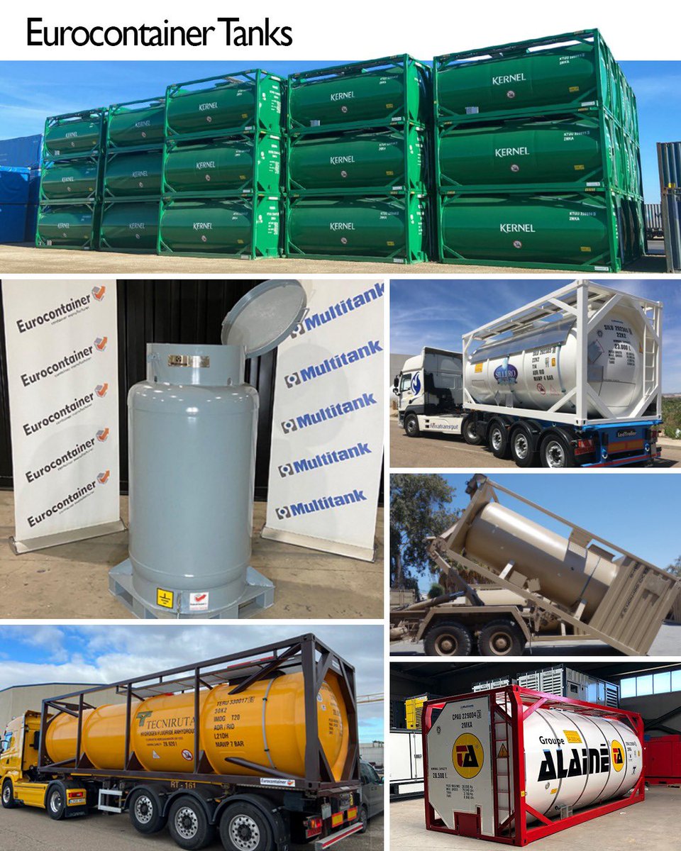 Eurocontainer's tweet photo. • 𝗘𝘂𝗿𝗼𝗰𝗼𝗻𝘁𝗮𝗶𝗻𝗲𝗿 𝗧𝗮𝗻𝗸𝘀 •

Our tank division, #Multitank will be also present at transport logistic.

#Multitank design and manufacture #tanks and #tankcontainers for the transport of all kinds of products.

#Eurocontainer
#logisticsolutions https://t.co/g1guFfmrTa
