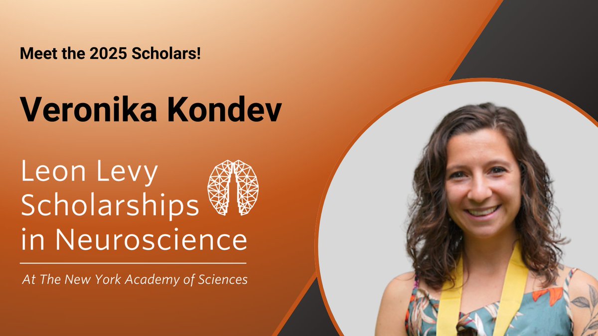 NYAS (@nyasciences) on Twitter photo We are pleased to congratulate @VeronikaKondev of <a href="/IcahnMountSinai/">Icahn School of Medicine at Mount Sinai</a> on joining the 2025 cohort of #LeonLevyScholars in partnership with the Leon Levy Foundation! 👏
Learn more about Veronika & meet each of the Scholars in our latest press release: bit.nyas.org/3Yoa6Pf We are pleased to congratulate @VeronikaKondev of <a href="/IcahnMountSinai/">Icahn School of Medicine at Mount Sinai</a> on joining the 2025 cohort of #LeonLevyScholars in partnership with the Leon Levy Foundation! 👏
Learn more about Veronika & meet each of the Scholars in our latest press release: bit.nyas.org/3Yoa6Pf