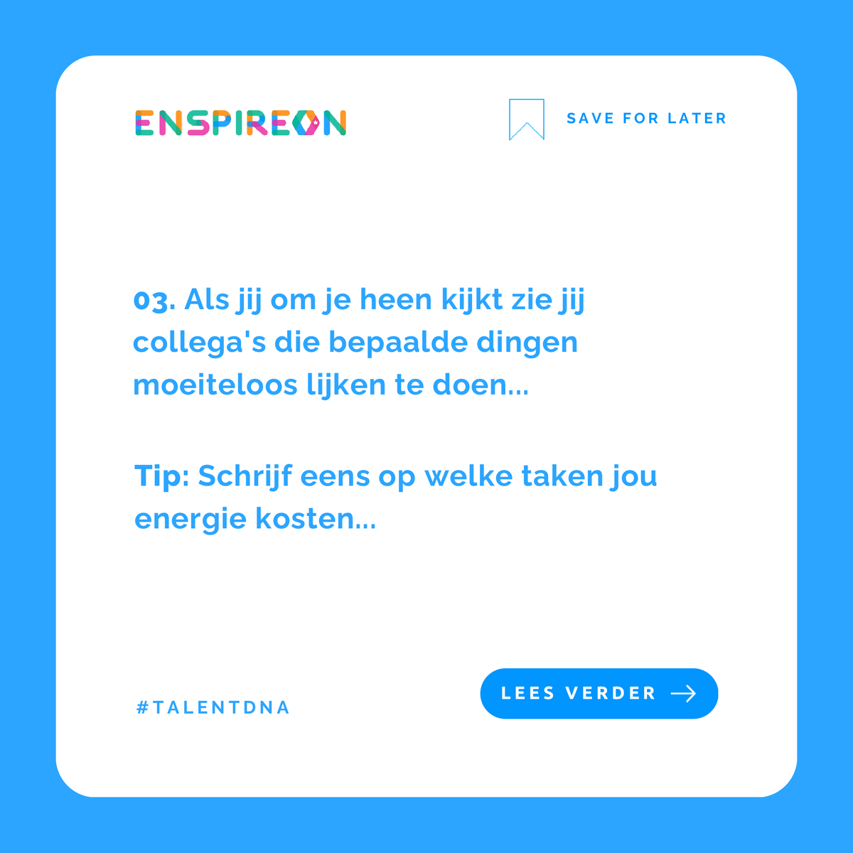 enspireon_com's tweet photo. Soms voelt werk als zwemmen tegen de stroom in. Je doet je best, maar het kost zoveel energie. Het betekent dat je waarschijnlijk op de verkeerde plek zit voor je talenten.

We zetten 3 belangrijke signalen op een rij:
Check https://t.co/zLO2Gzdu2a https://t.co/9RhEtxhVSN