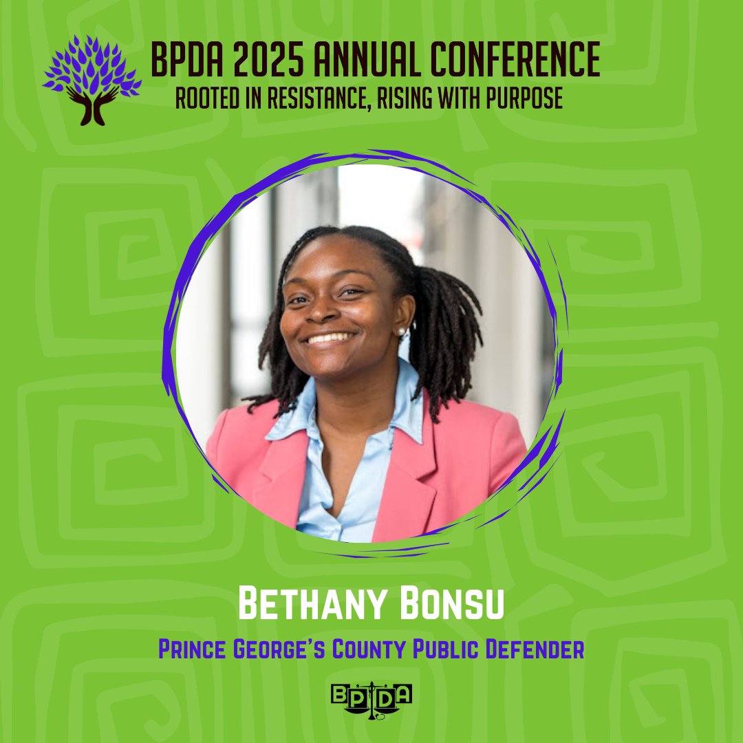 Bethany Bonsu will be presenting at our 2025 Annual Conference! 🌳✨ As part of the Advancing Your Advocacy track, her session "Litigating Racism" will educate participants on the intersection of race and the criminal legal system. ow.ly/yLhk50VLyCL