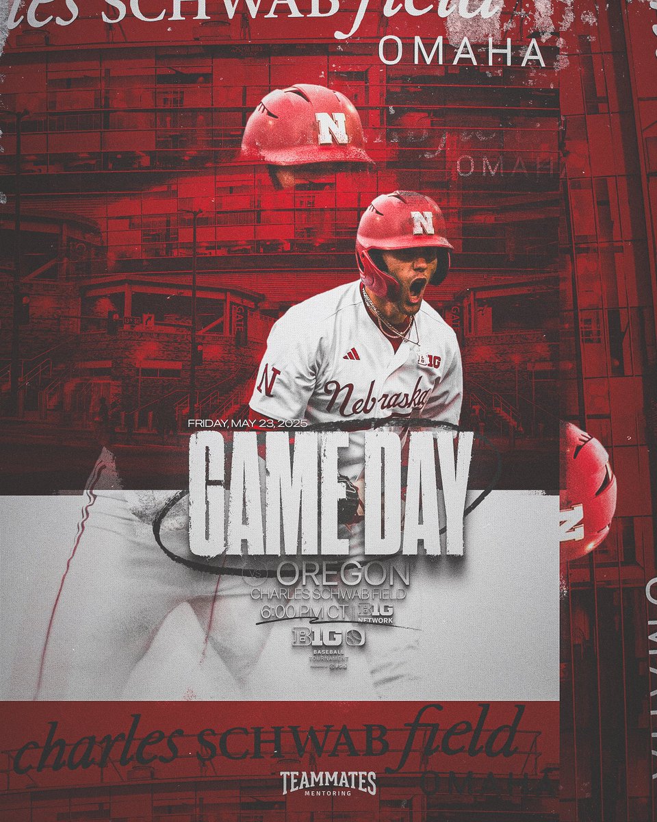 Nebraska Baseball (@huskerbaseball) on Twitter photo Win the day.
๐: Oregon
๐: Charles Schwab Field
โ๏ธ: 6:00 PM CT
๐บ: <a href="/BigTenNetwork/">Big Ten Network</a>
๐ป: <a href="/HuskersRadio/">Huskers Radio Network</a>
๐๏ธ: go.unl.edu/eimc Win the day.
๐: Oregon
๐: Charles Schwab Field
โ๏ธ: 6:00 PM CT
๐บ: <a href="/BigTenNetwork/">Big Ten Network</a>
๐ป: <a href="/HuskersRadio/">Huskers Radio Network</a>
๐๏ธ: go.unl.edu/eimc