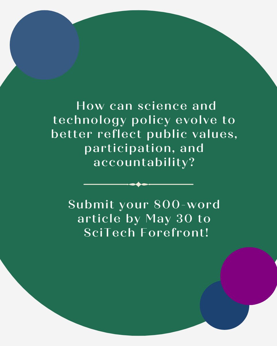1 week left to submit! Tell us your thoughts! 

📖Read Margonelli’s “Who Owns Science?”: loom.ly/jVGkI5k
🧠 Submit an 800-word response by May 30: loom.ly/aCnAEjg
🔗Need more inspiration? loom.ly/TzqPmT4

#Scipol #STEM