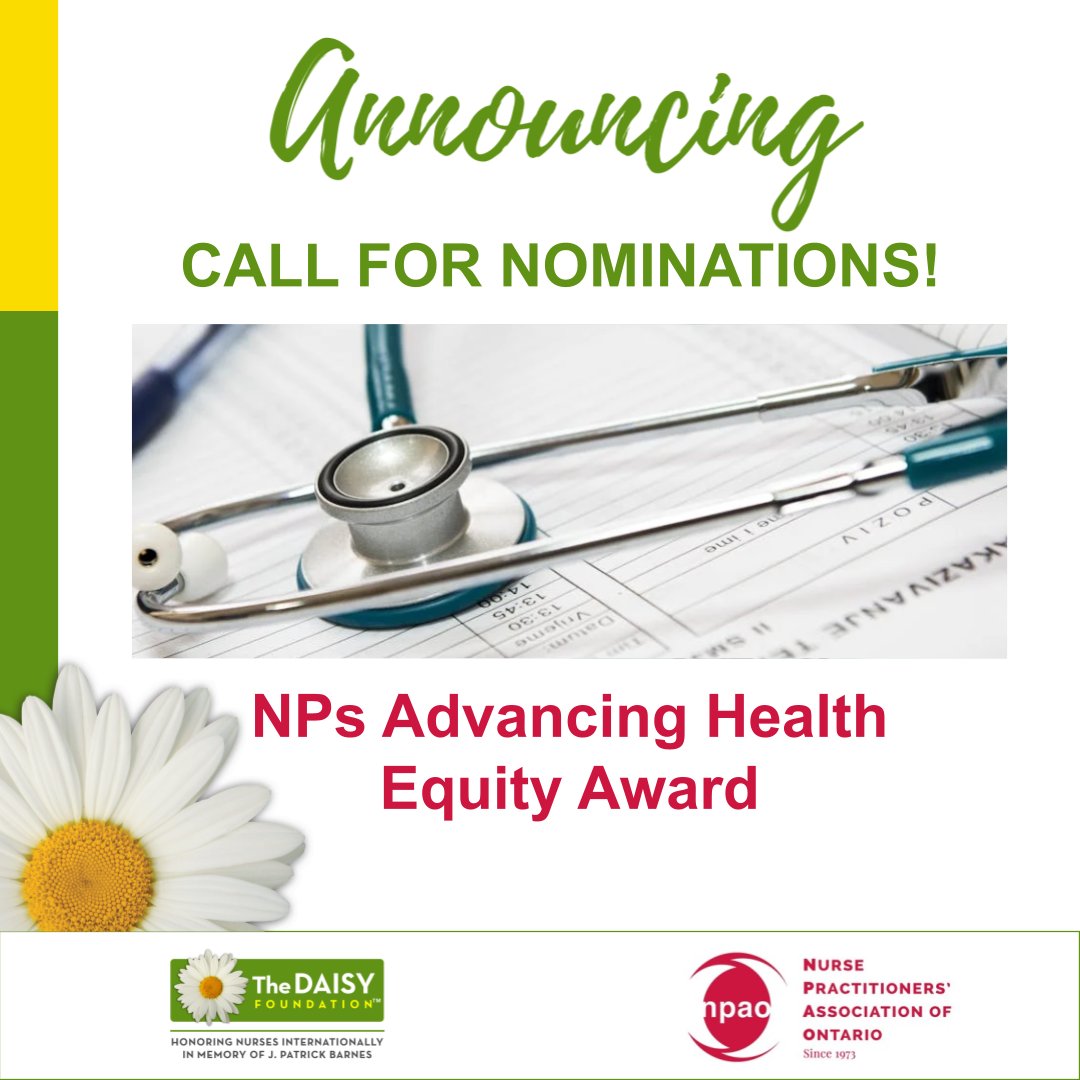 Do you go above and beyond to advance health equity? We want to recognize your impact! 

The DAISY Award for NPs Advancing Health Equity was created to honor Nurse Practitioners whose work advances health equity, mitigating health disparities that are caused by social