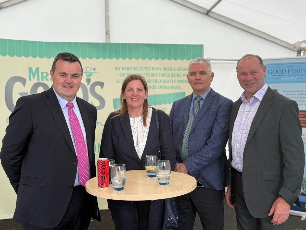 IFPOIreland's tweet photo. Pleased to attend the opening of the Good Fish Company’s plant in Cork yesterday evening, alongside my colleague Brendan Byrne (IFPEA), Caroline Bocquel (CEO of BIM), and Richard Donnelly (BIM). A significant investment in the future of Ireland’s seafood sector.
#IFPO #IFPEA #BIM https://t.co/lE1Tq3W7FP